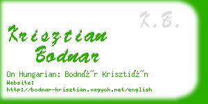 krisztian bodnar business card